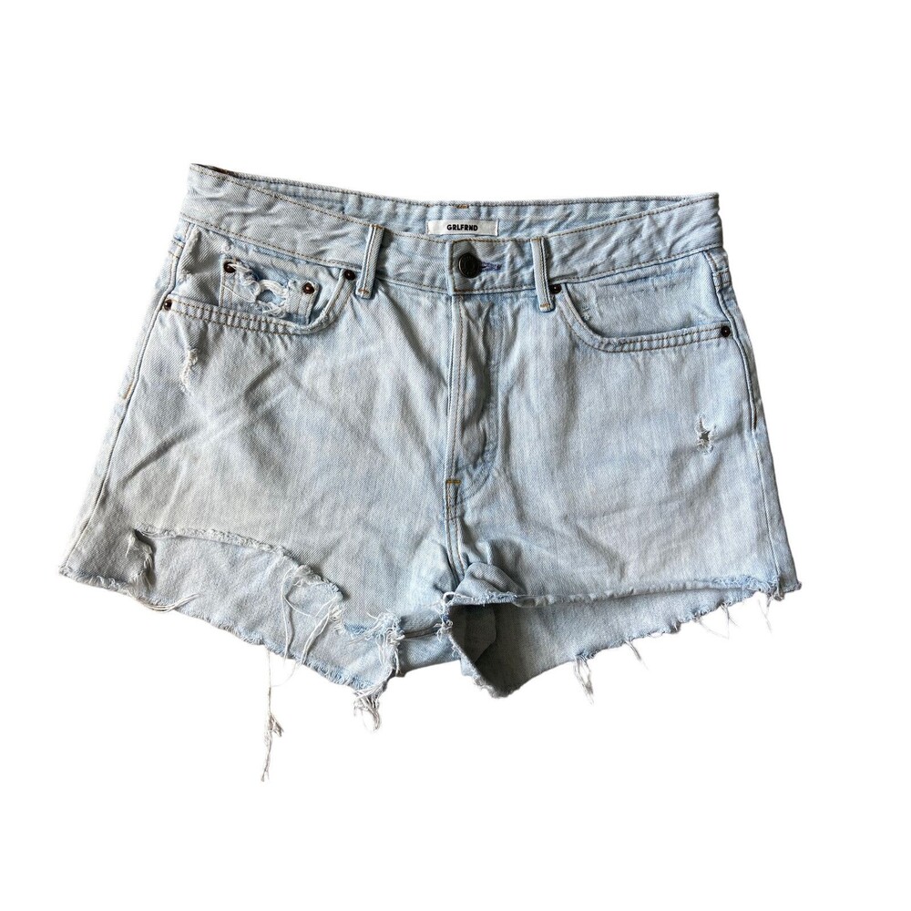 GRLFRND Womens Helena Cut Off Shorts Size 27 My Way Buttonfly Distressed 90s Y2K